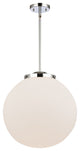 Beacon Pendant, Polished Chrome, Matte White, Matte White