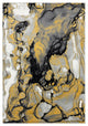 Abani Arto ART140B Abstract Liquid Marble Grey Yellow  Area Rug