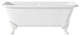 Cheviot Products Spencer Cast Iron Bathtub, White Interior and Exterior, White
