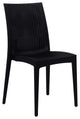 LeisureMod Mace 7-Piece Dining Set with 4 Side Chairs 2 Arm Chairs, Black