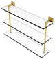 Montero 22" Triple Tiered Glass Shelf, Polished Brass