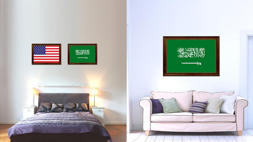 Saudi Arabia Country Flag Canvas Print, 27"x39"