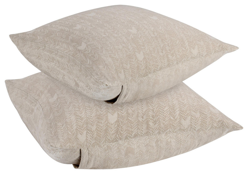 Lana 100% Cotton Embroidered Sham by Kosas Home, Beige, Euro Sham