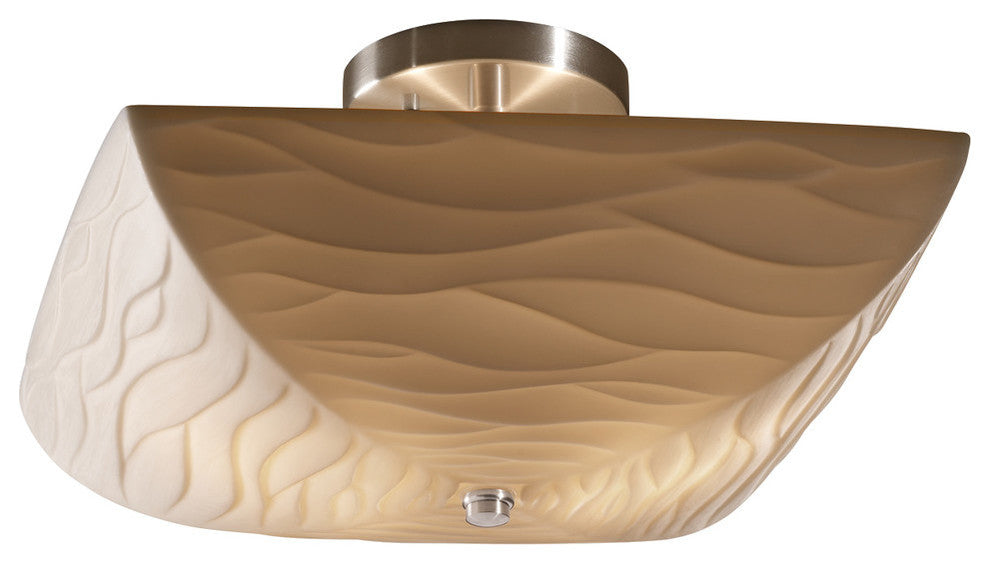 14-inch Square Semi-Flush Bowl