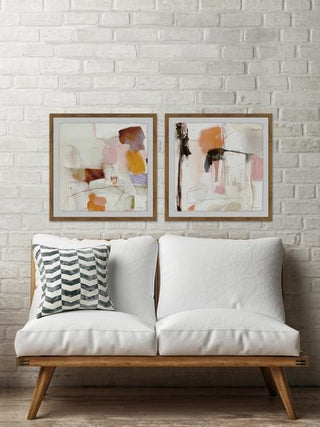 Crazy Abstract Diptych, Set of 2, 12x12 Panels