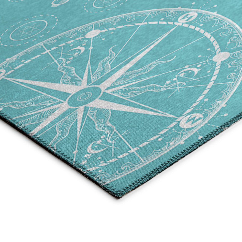 Indoor/Outdoor Harbor HA9 Ocean Machine Washable 8' x 8' Round Rug