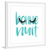 Marmont Hill, "Bonne Nuit Teal" by Amanda Greenwood Framed Painting Print, 18x18