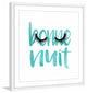 Marmont Hill, "Bonne Nuit Teal" by Amanda Greenwood Framed Painting Print, 18x18
