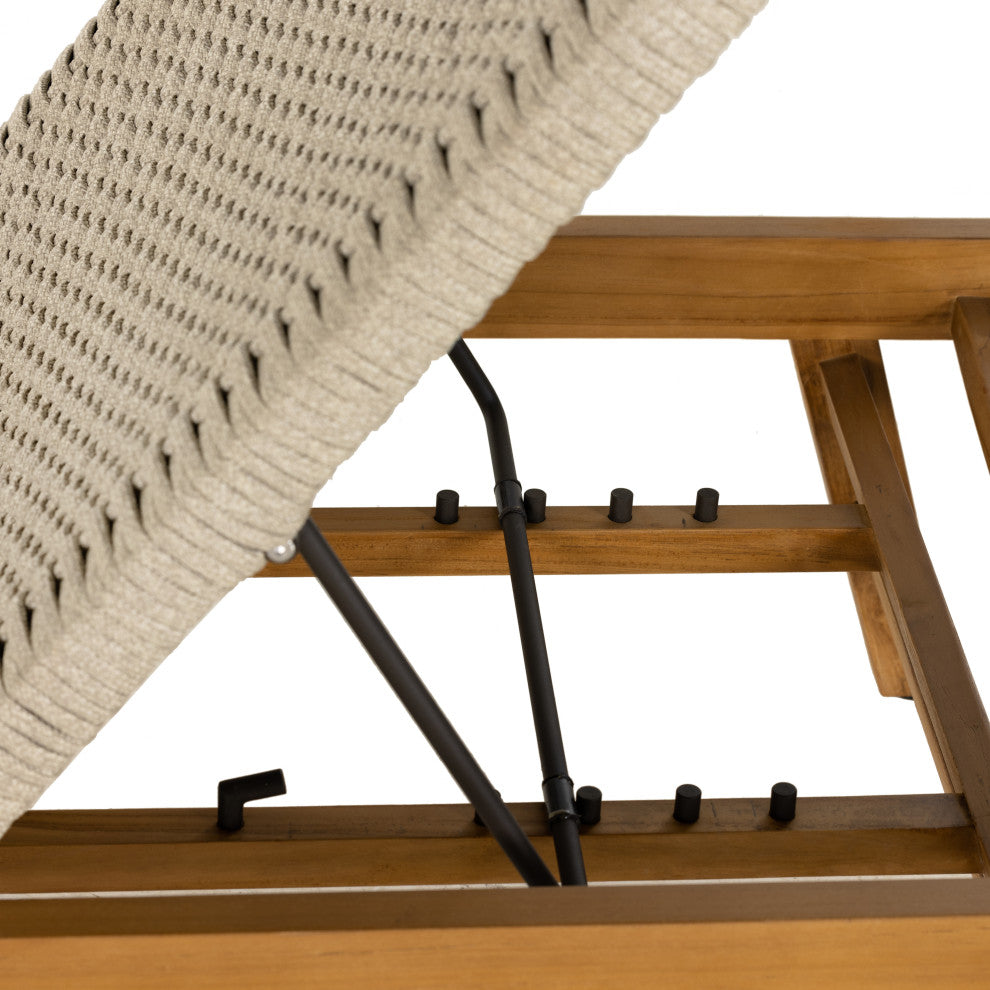 Delano Outdoor Chaise Lounge-Natural