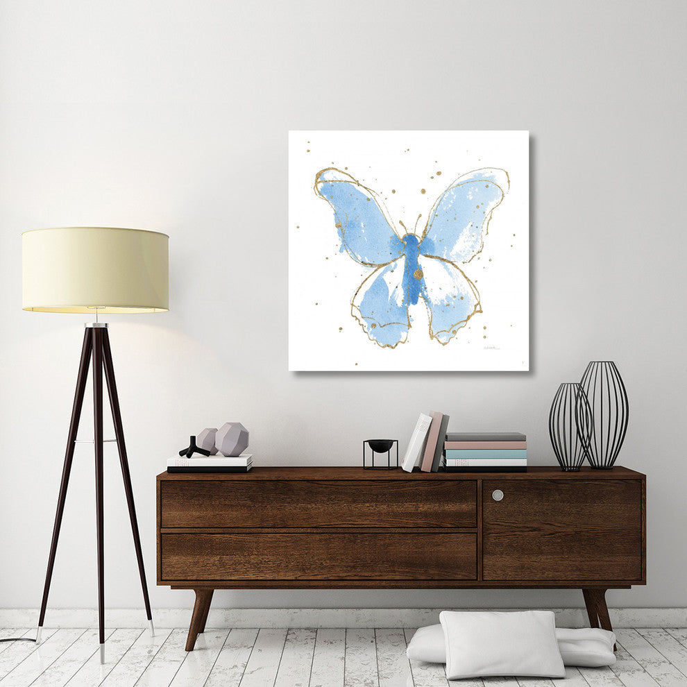"Gilded Butterflies II" Digital Paper Print by Shirley Novak, 42"x42"