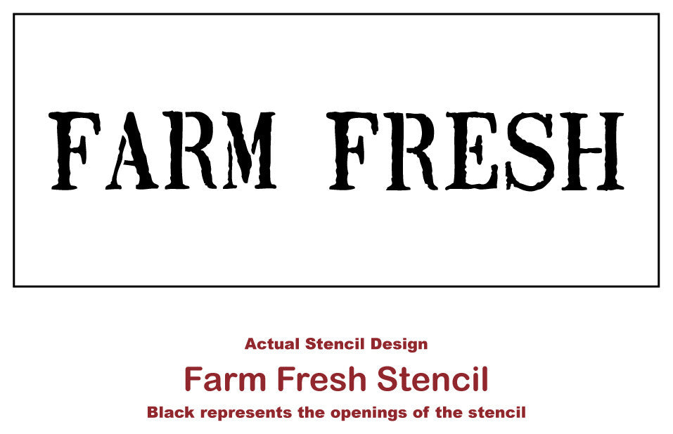 Farm Fresh Sign Stencil, DIY Vintage Decor, Small