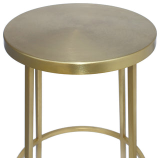 Tyson Contemporary Durable Iron Stool, Brushed Gold, Counter Height