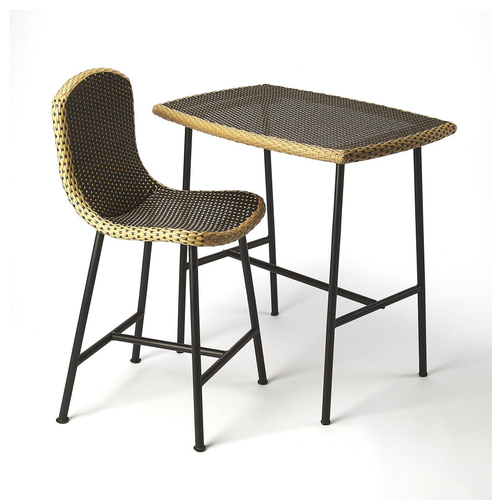 Freeport Rattan and Iron Pub Table