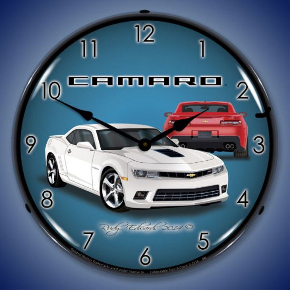 GMRE1401493 2014 SS Camaro Summit White Clock