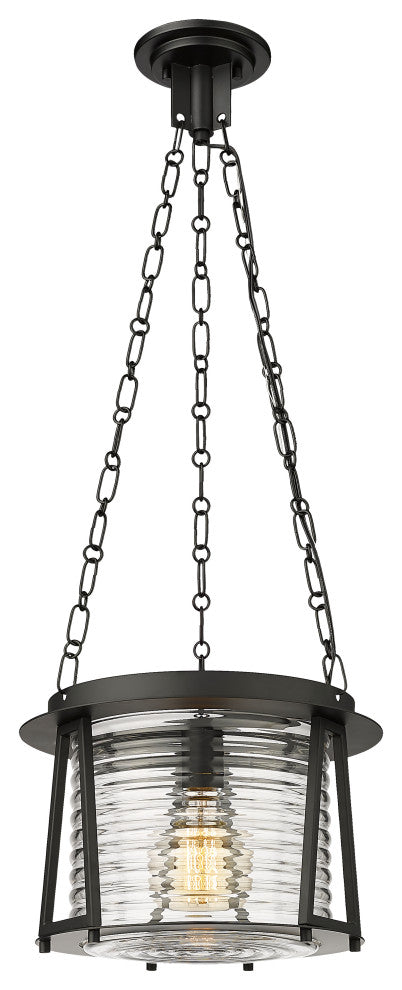 Z-LITE 1-Light Pendant, Matte Black