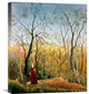 "A Stroll in the Woods" Stretched Canvas Giclee by Henri Rousseau, 18"x22"