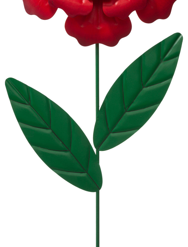 39.5"H Metal Dimensional Flower Yard Stake / Wall Decor, Set of 3