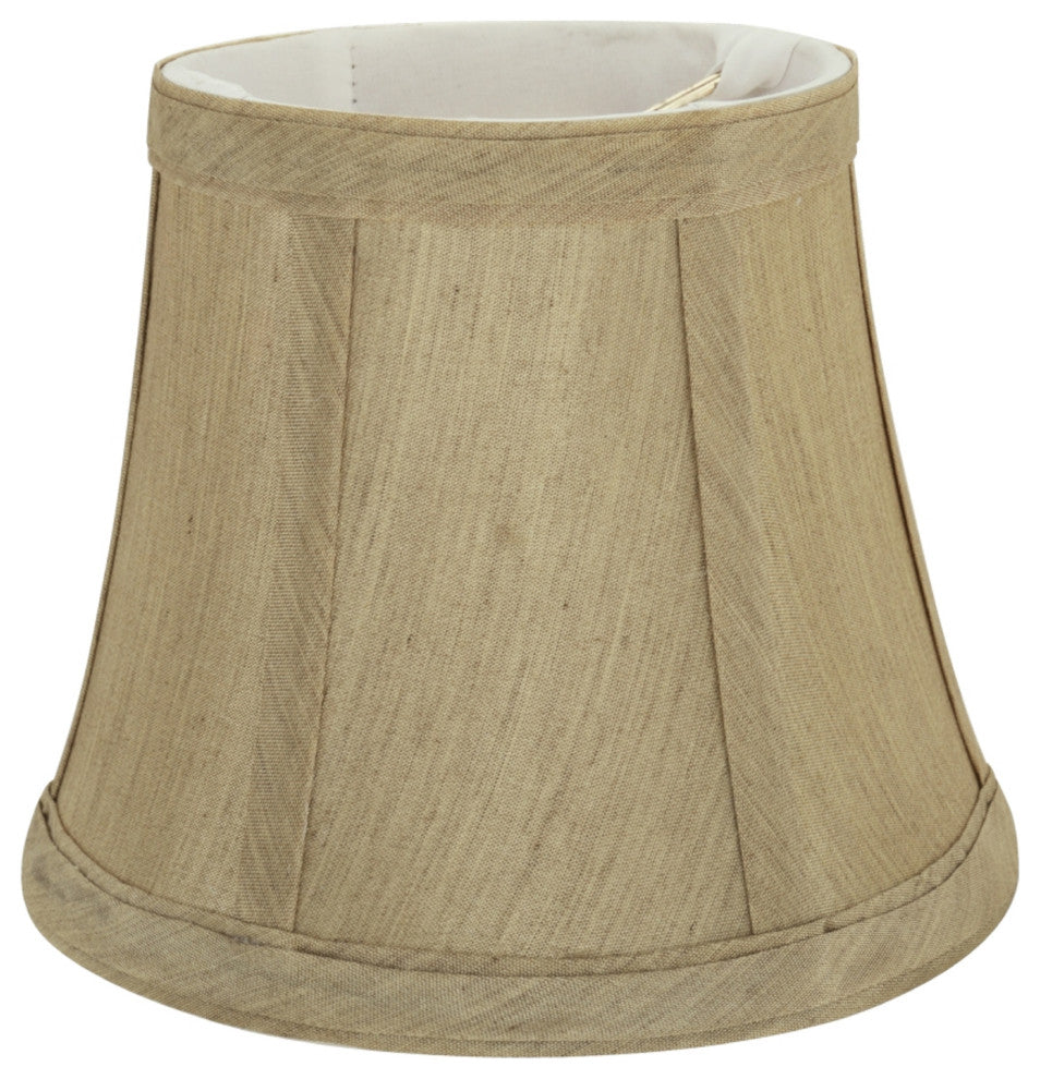 30391-6 Small Bell  Chandelier Clip On Lamp Shade Beige 4"x6"x5"