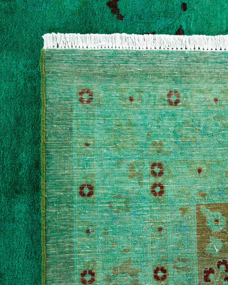 Fine Vibrance, One-of-a-Kind Handmade Area Rug Green, 15'6"x12'3"