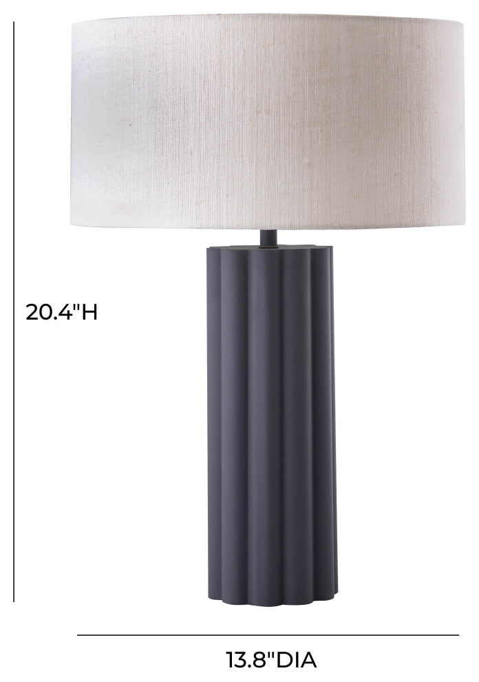 Latur Table Lamp, Gray/White