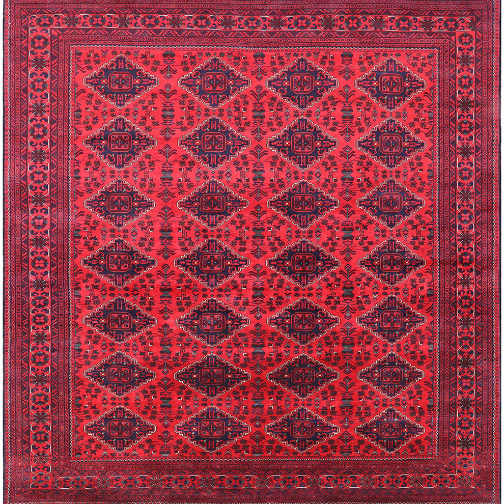 Ahgly Company Indoor Square Mid-Century Modern Area Rugs, 4' Square