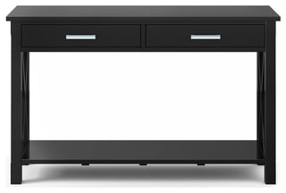 Kitchener Solid Wood 47" Contemporary Console Sofa Table, Black