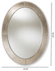 Modern And Contemporary Antique Silver Finished Oval Accent Wall Mirror