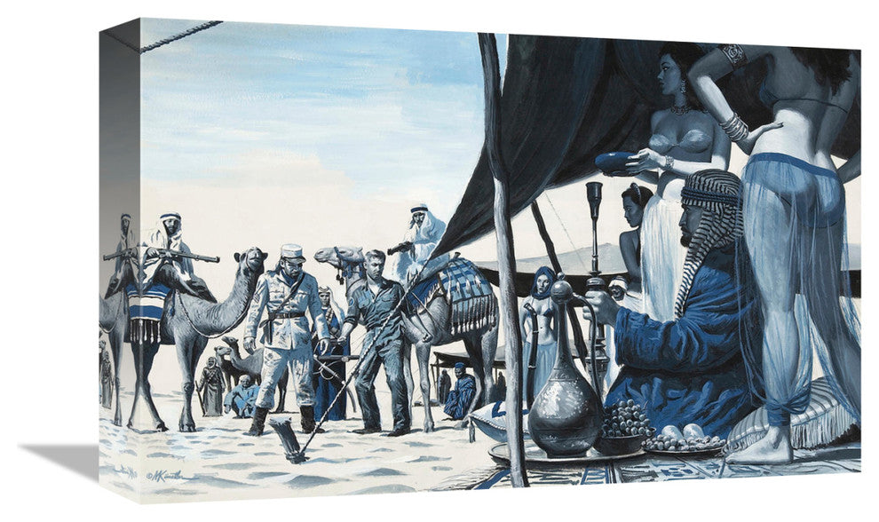 "The Yank Who Fouled Up Rommel's Desert Assault" Canvas by Mort Kunstler, 16x10"