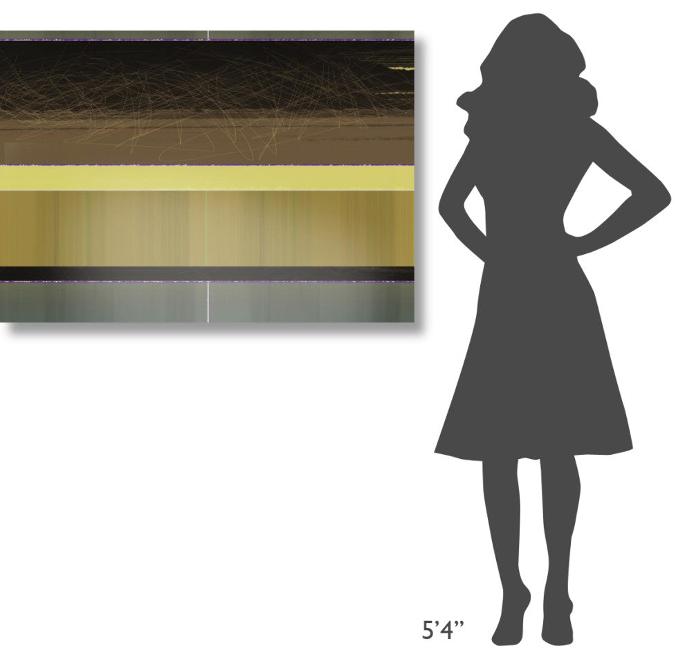 "Abstract Yellow And Brown Parallels" Fine Art Print