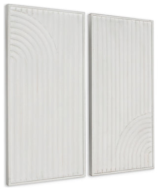 Saanvi Metal Wall Decor, White, Set of 2