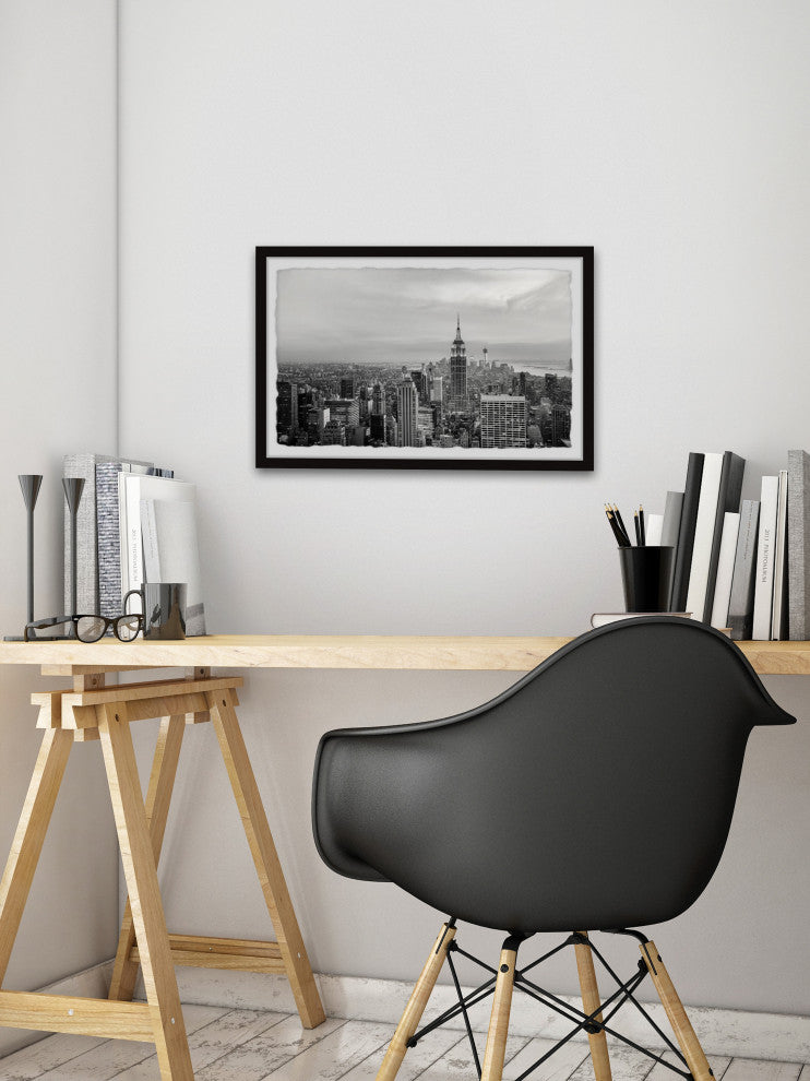 "NYC High-Rise" Framed Painting Print, 18x12