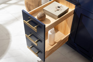 Design Element Valentino 84" Blue Double Rectangular Sink Vanity