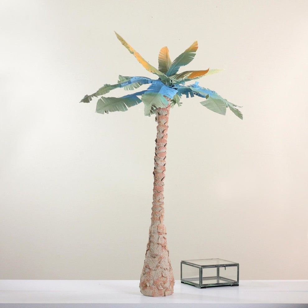 39" Summertime Tropical Beach Midnight Blue Coconut Tree