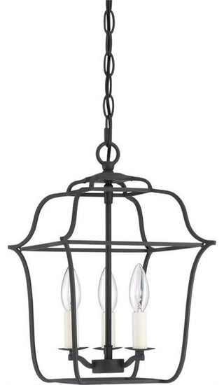 Quoizel GLY5203BA Three Light Foyer Pendant Gallery Royal Ebony