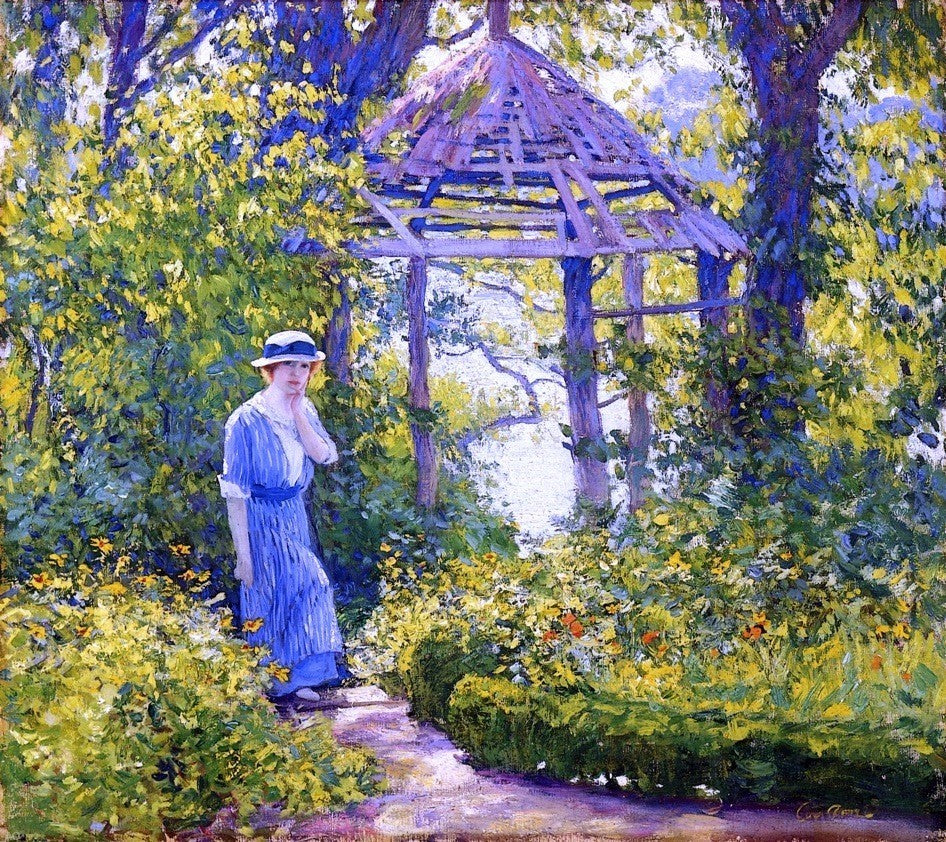 Guy Orlando Rose A Girl in a Wickford Garden New England Wall Decal