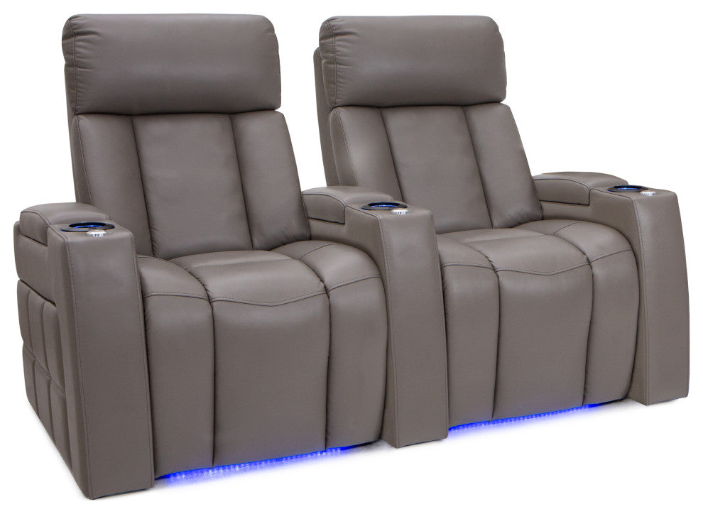 Seatcraft Summit Home Theater Seating, Light Gray, Row of 2