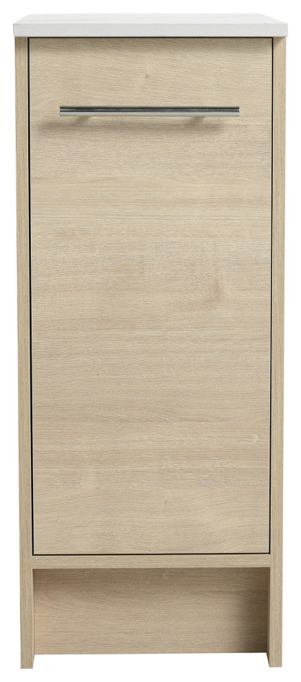 12 inch Plywood Freestanding Bathroom Vanity Set with Shelf and Slate Top