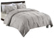 Lotus Home Pintuck Comforter Mini Set, Water/Stain Resistance, Full/Queen, Gray