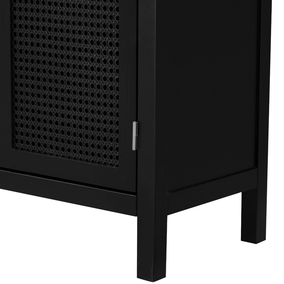 TATEUS 60" Kitchen Sideboard Storage Buffet Cabinet, Black