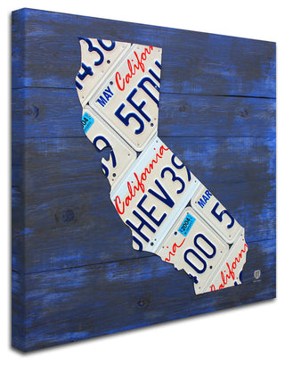"California License Plate Map" Canvas Art by Design Turnpike