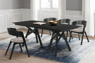 Cortina Jackie 5-Piece Black Dining Set