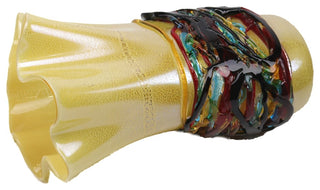 Murano Glass Colorado Silver Tall Handkerchief Vase