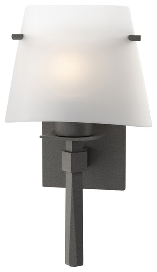 Beacon Hall Half Cone Glass Sconce, Natural Iron, Opal Glass