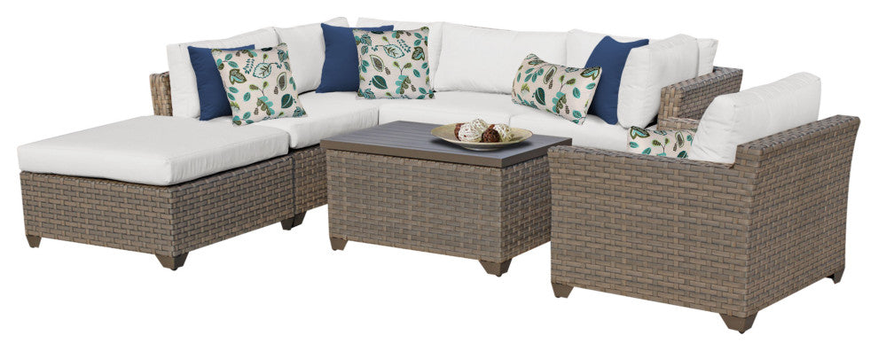 Monterey 7 Piece Outdoor Wicker Patio Furniture Set 07d