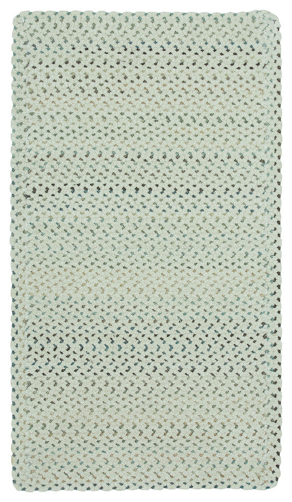 Vivid Cross Sewn Braided Rectangle Rug, Eggshell, 2'x8' Runner