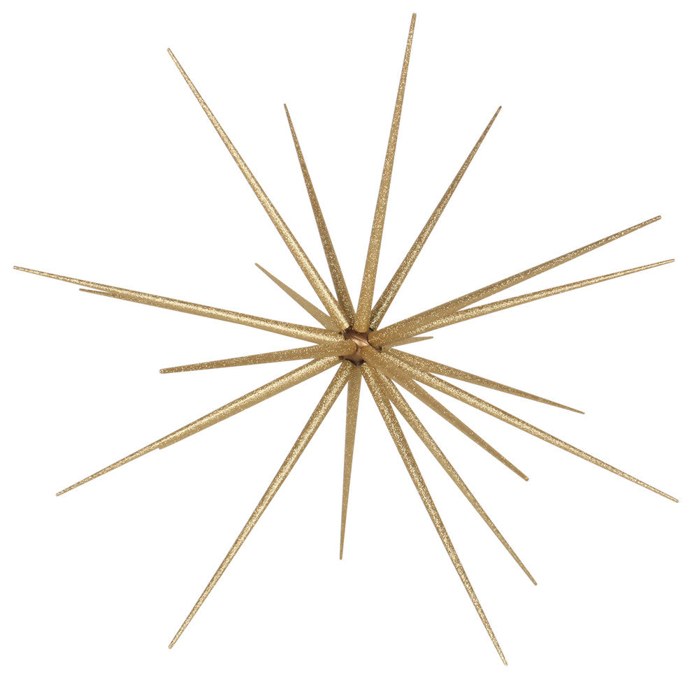 23" Gold Glittered Starburst Ornament