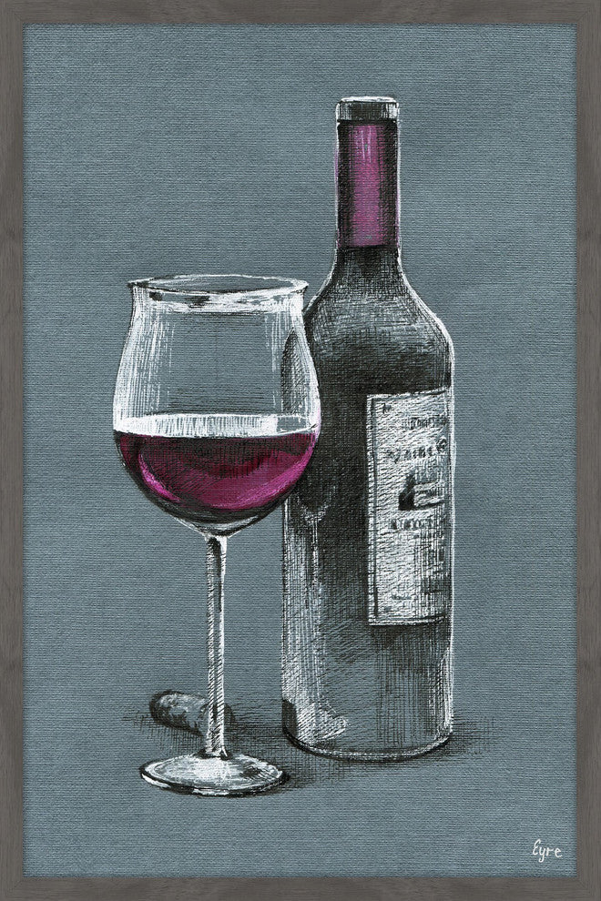 "Vino Tinto" Framed Painting Print, 16"x24"
