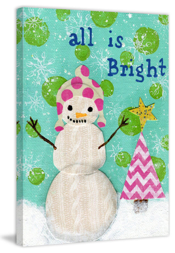 "All is Bright" Painting Print on Wrapped Canvas