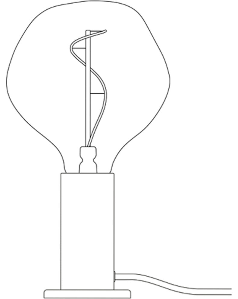 Oak Knuckle Table Lamp with Voronoi-I US