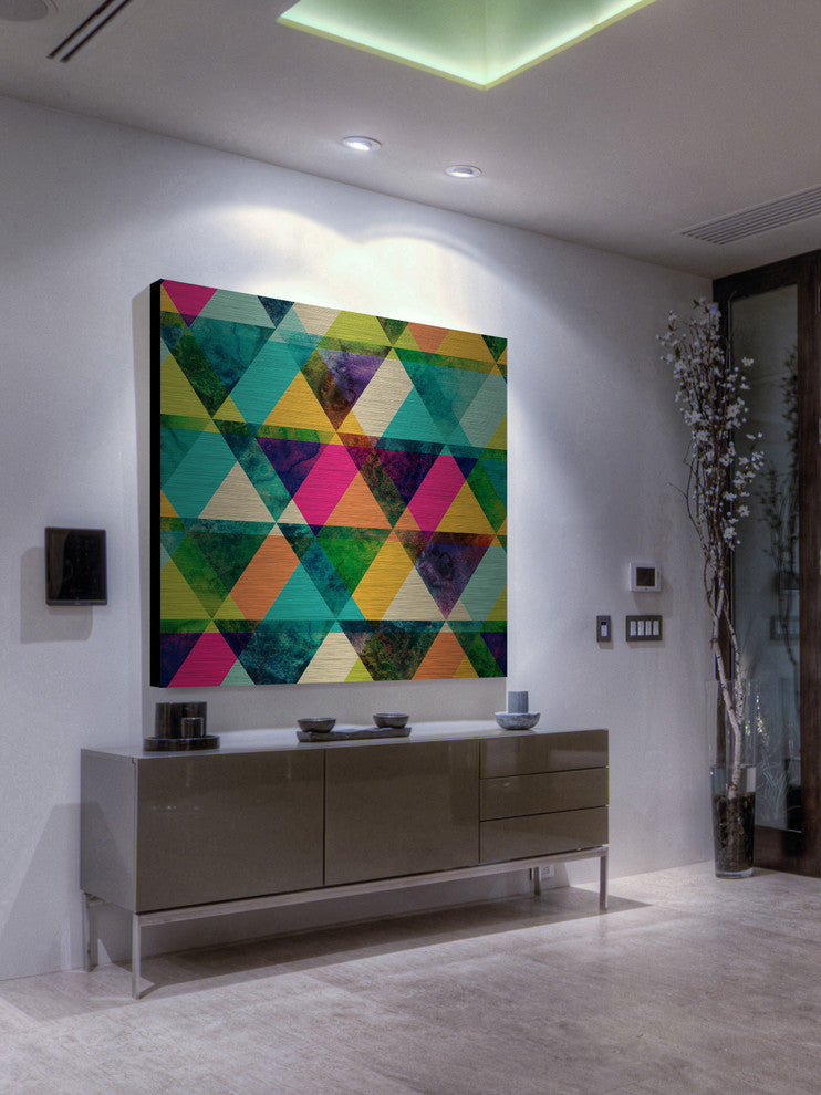 "The Greener Stain" Painting Print on Brushed Aluminum, 32"x32"